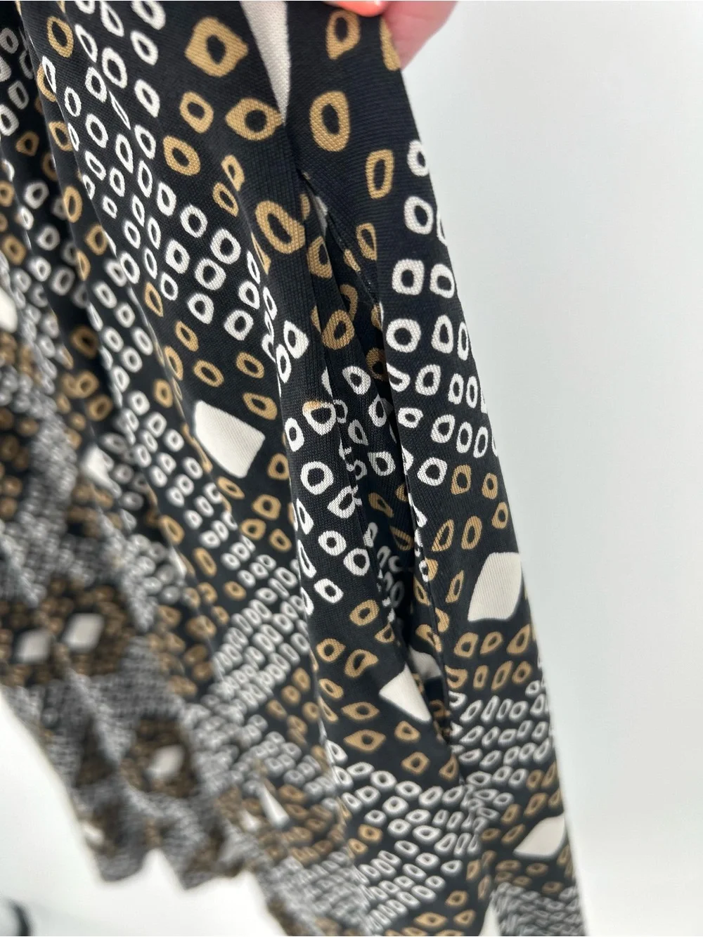 Tory Burch 100% Silk Sleeveless Wrap Dress Geometric EUC Small
